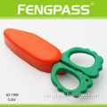 S2-1368 3-3/4" Cute Style Kid Scissors with Carrot Cap